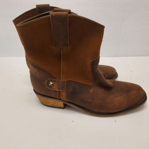 Santa fe boot company cowboy boots bootie style leather size 6
